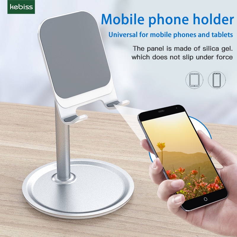 Kebiss Adjustable Tablet Mobile Phone Desktop Phone Stand For IPad Tablet Desk Holder For iPhone xiaomi Mobile Phone Holder