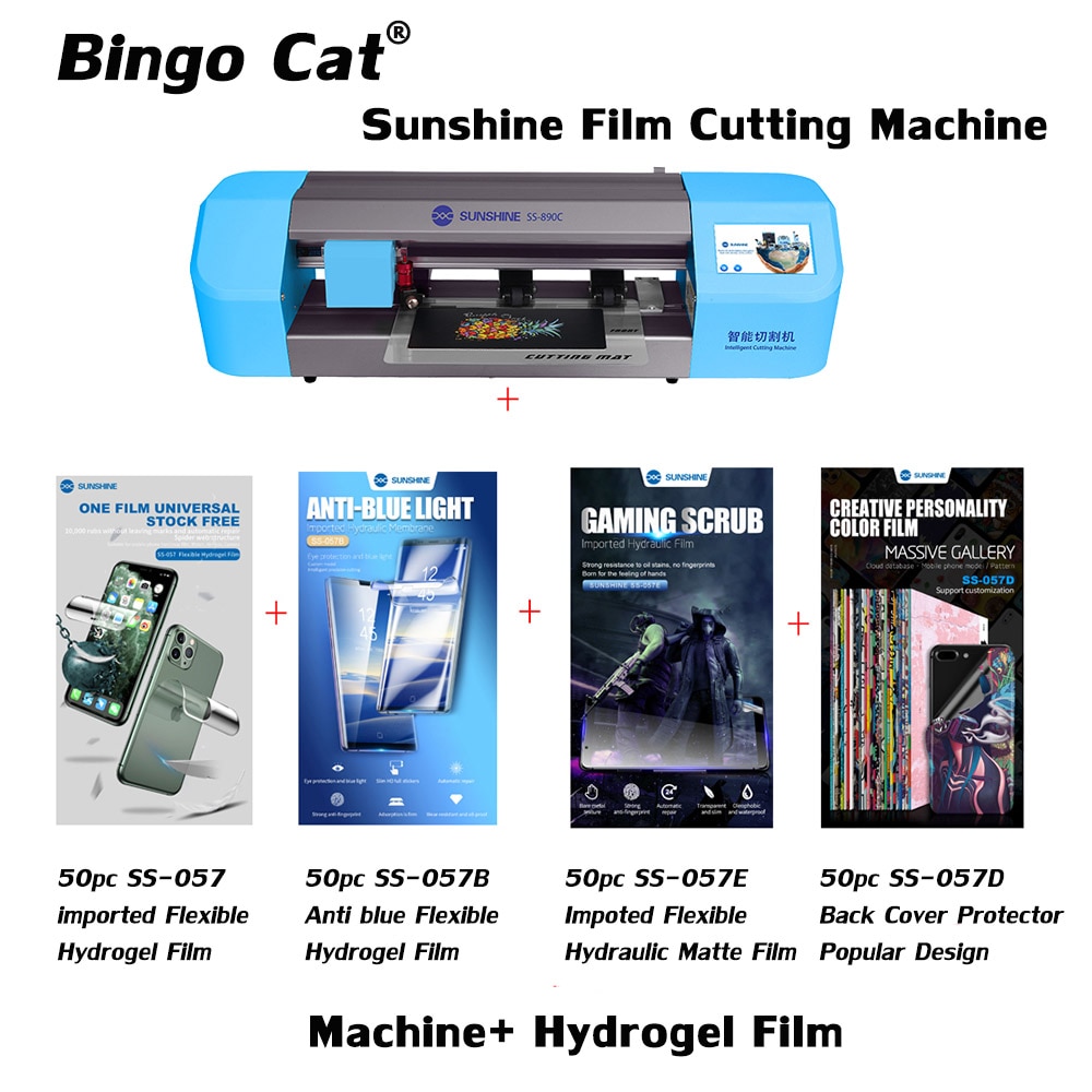 SUNSHINE SS-890C Intelligent Cutting Machine Mobile Phone Tablet Front Glass Back Cover Protect Film Protective Tape Cut Tool