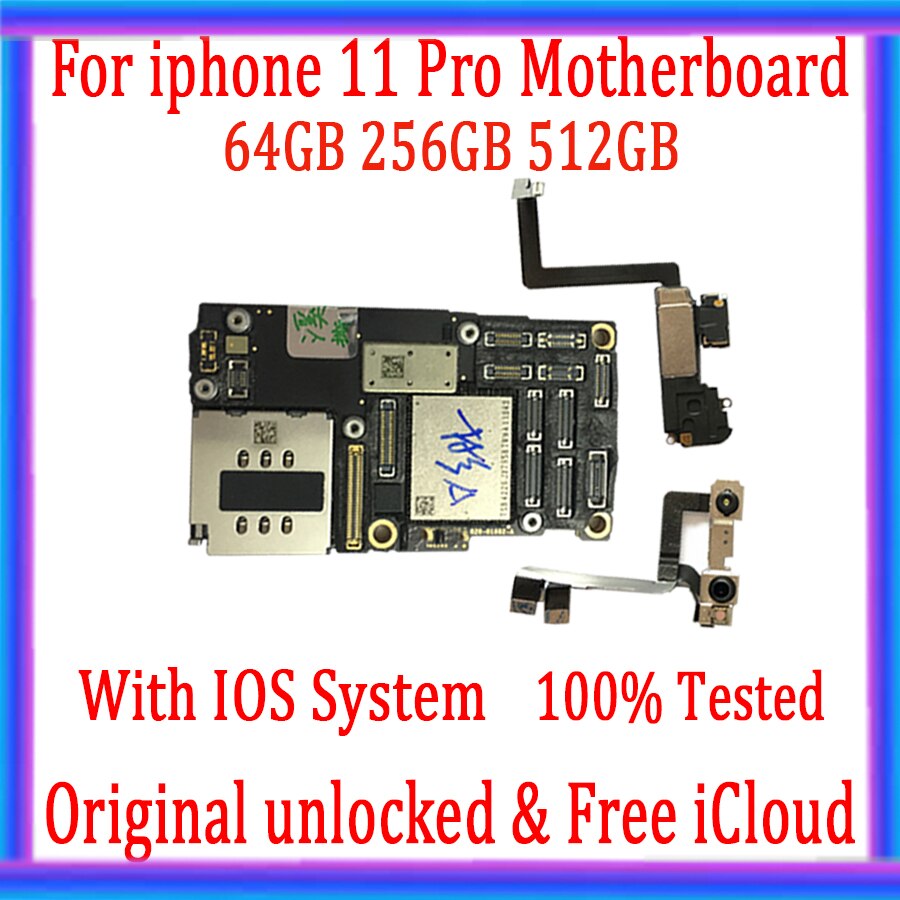 Support iOS Update LTE 4G MB Network Motherboard for iPhone 11 Pro Unlocked Logic board for iPhone 11pro Motherboard Full Chips