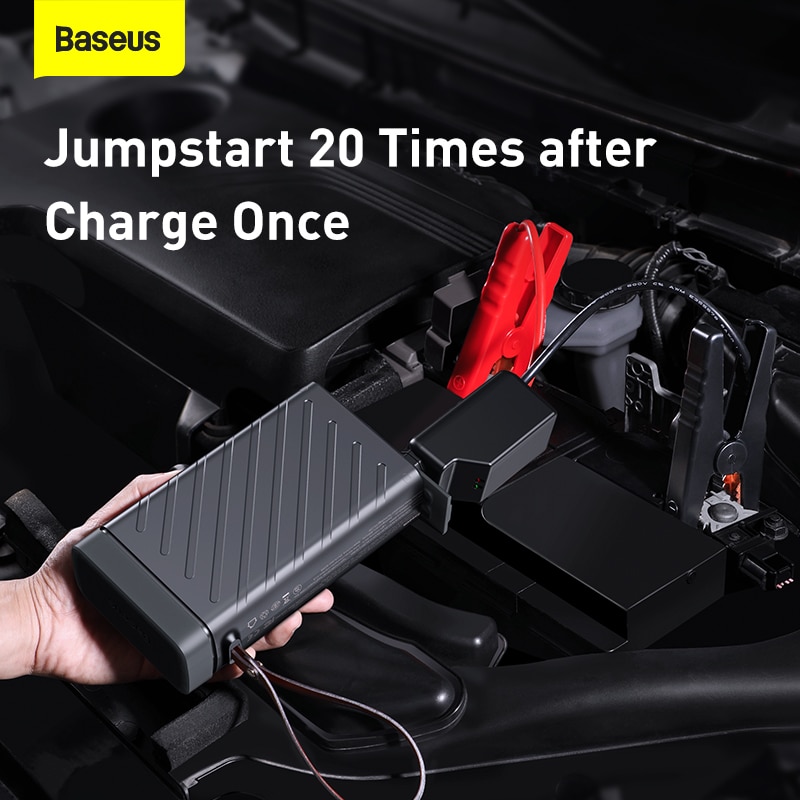 Baseus Car Jump Starter Portable Energy Storage Power Supply Car Starter Vehicle Battery Booster Power Bank For Mobile Tablet