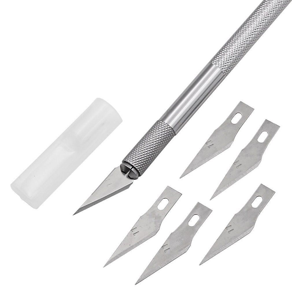 Carving Metal Scalpel Knife Tools Kit Non-Slip Blades Mobile Phone PCB DIY Repair Hand Tools