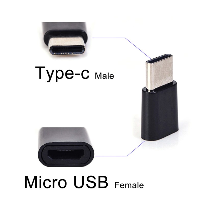 Micro USB Female to Type-c USB-C Male Adapter Converter Charging Connector