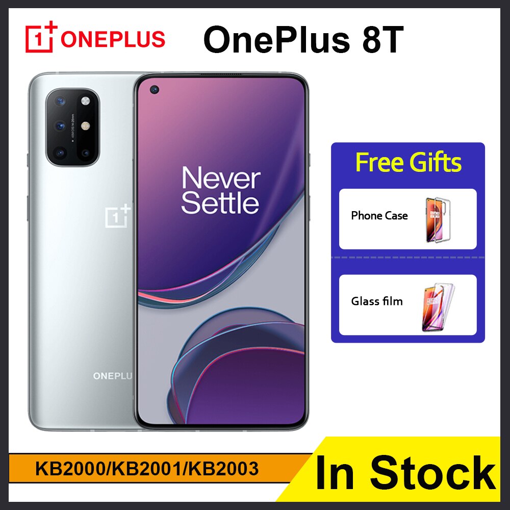 Global Rom Oneplus 8T 8 T 5G SmartPhone 120Hz Fluid AMOLED Display Snapdragon 865 65W Warp Charge One plus 8T Mobile Phone