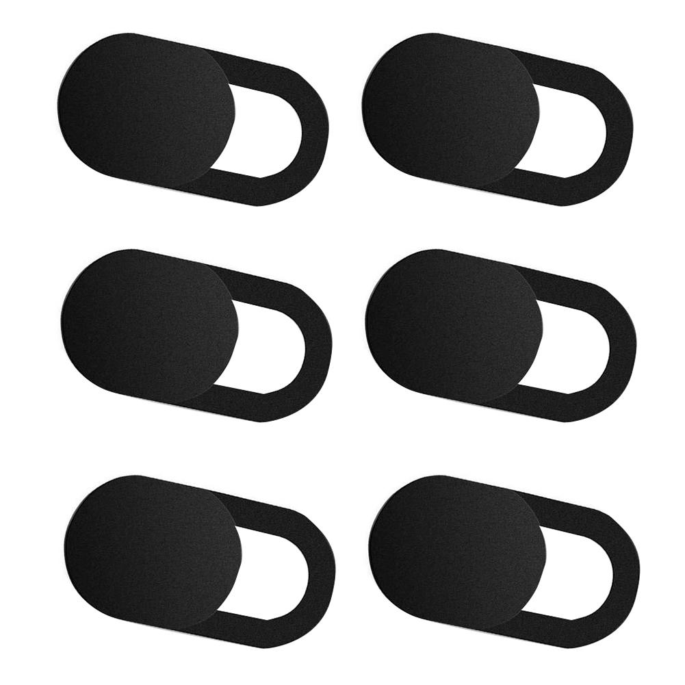 Black 6Pcs Ultra-Thin Webcam Covers Web Camera Sticker Cover Cap for Laptop Macbook Cell phone PC