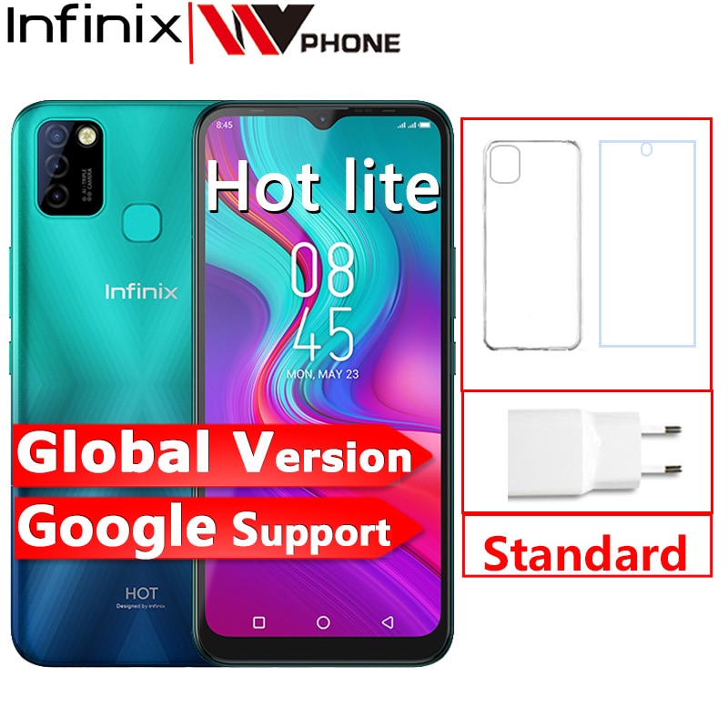 Global Version Infinix Hot 10 Lite 2GB 32GB Mobile Phone 5000mAh Battery 6.6''HD 1600*720P 13MP Camera Helio A20