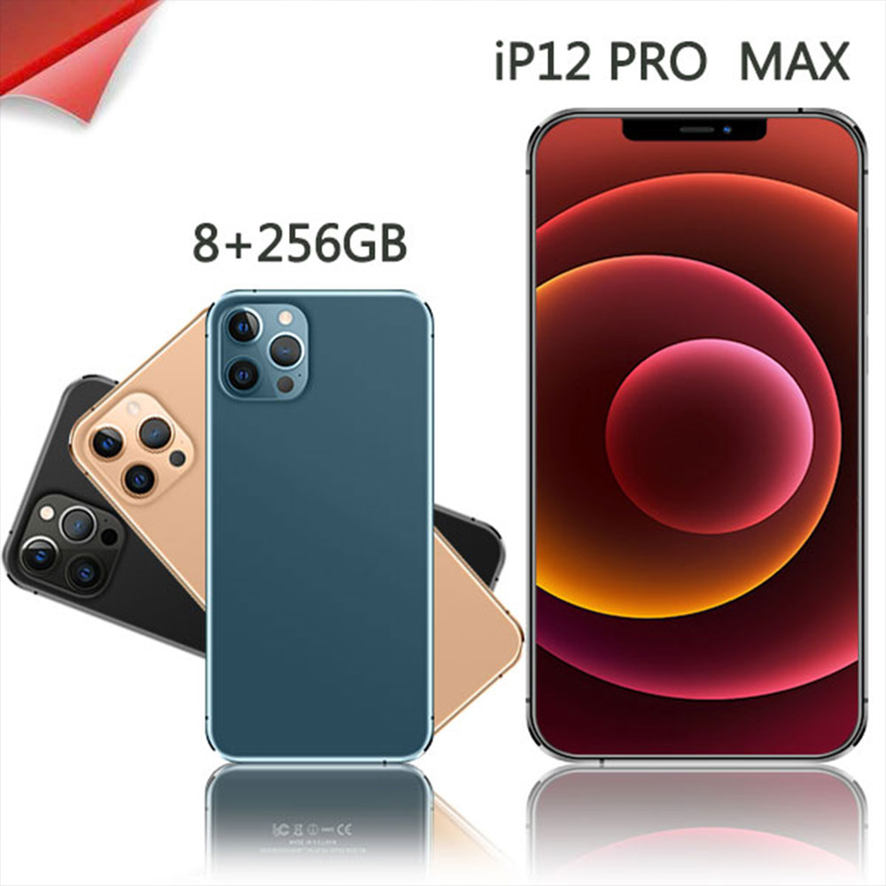 Newest i12 PRO MAX Smartphone Global Version Unlocking 4K HD Screen 8GB RAM 256GB ROM 4800mAh Battery 4G LTE 5G Mobile Phone