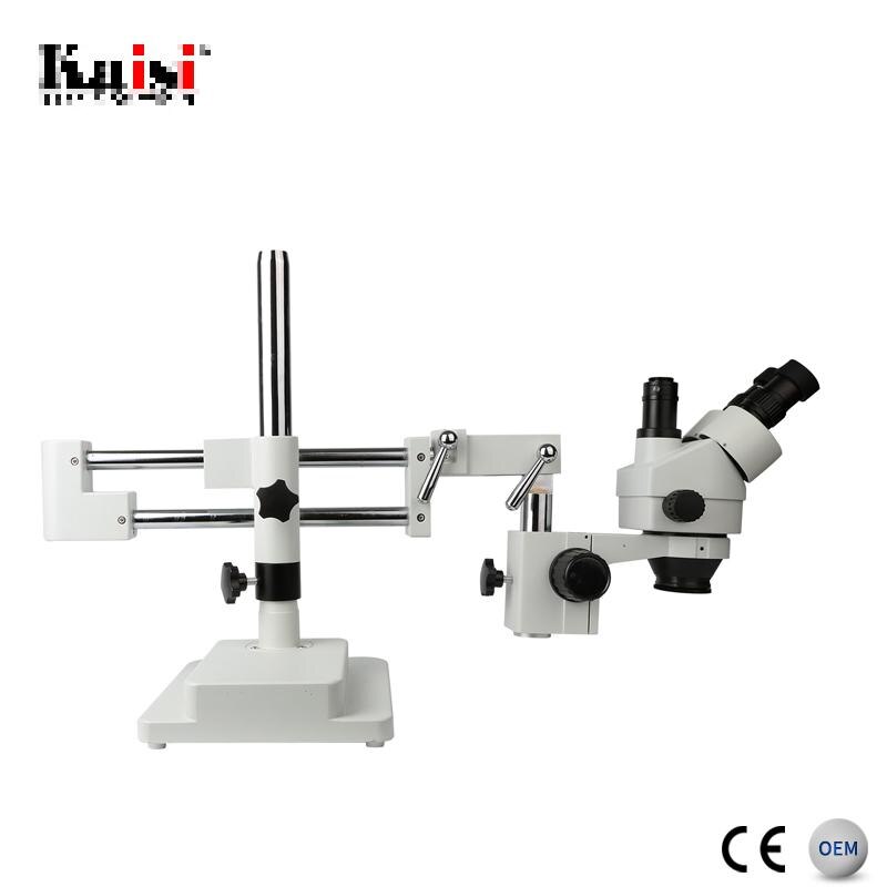 KAISI 7X-45X Zoom Electronic Repair PCB Inspection Bearing Boom Stand Stereo Trinocular Microscope