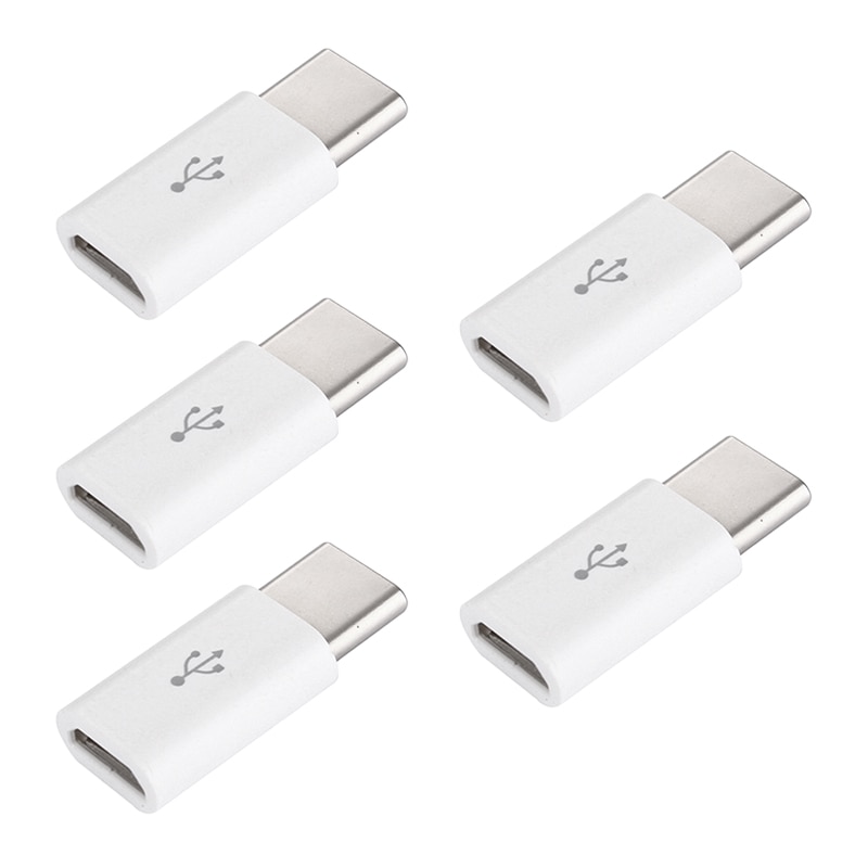 5PCS Micro USB To USB C Adapters Microusb Connector Mobile Phone Adapters For Huawei Xiaomi Samsung Galaxy Converters USB TypeC