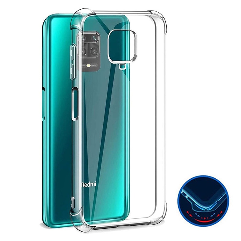 Shockproof Silicone Case On For Xiaomi Redmi Note 9 8 7 6 Pro Max 8A 9S Transparent Case For Xiaomi 8 9 Lite CC9 Pro mi 9t Cover