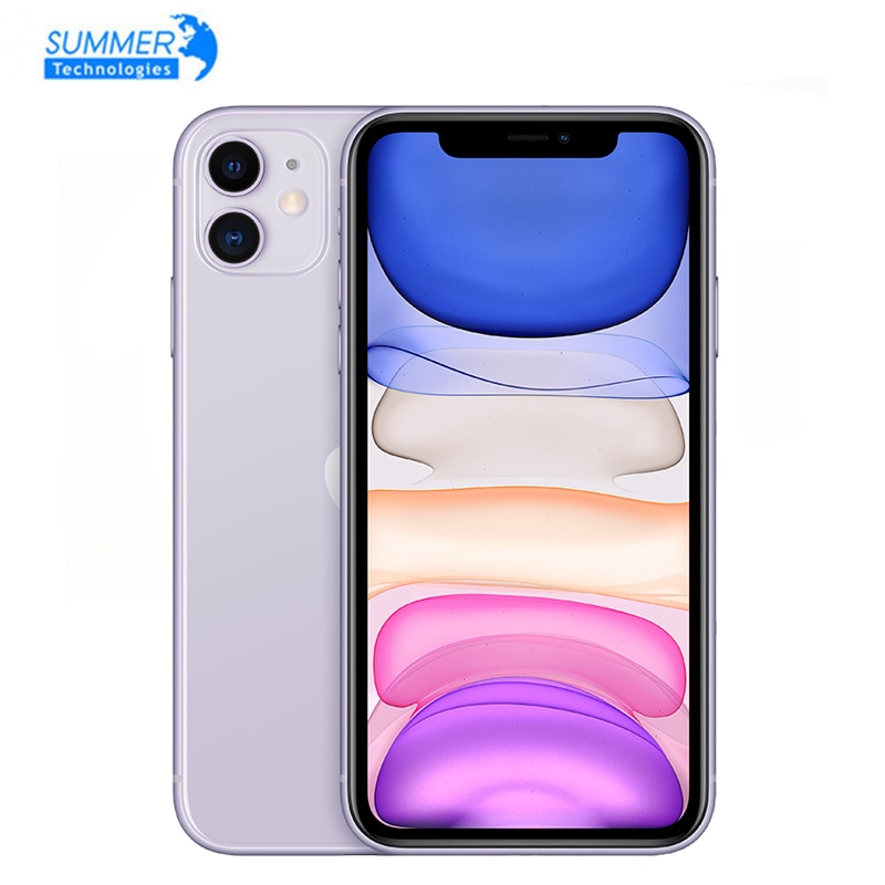 Original Apple iPhone 11 A13 Bionic Chip RAM 4G ROM 64GB/128GB/256GB 6.1" Liquid Retina Display IP68 Dual iOS Smartphones