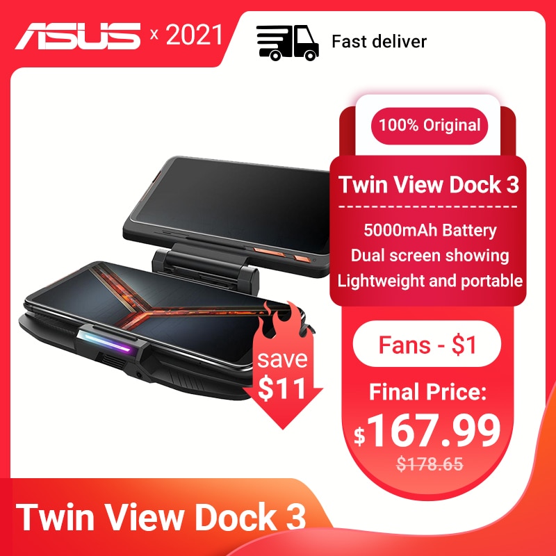 Original ASUS ROG Phone 3 Twin View Dock 3 Station ZS661KSS Accessories For Gaming