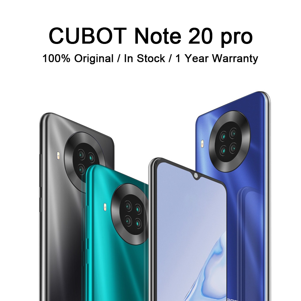 8+128GB CUBOT Note 20 Pro Smartphone 6.5″HD+Display 20MP Quad Camera 4200mAh 4G Dual SIM NFC Android 10