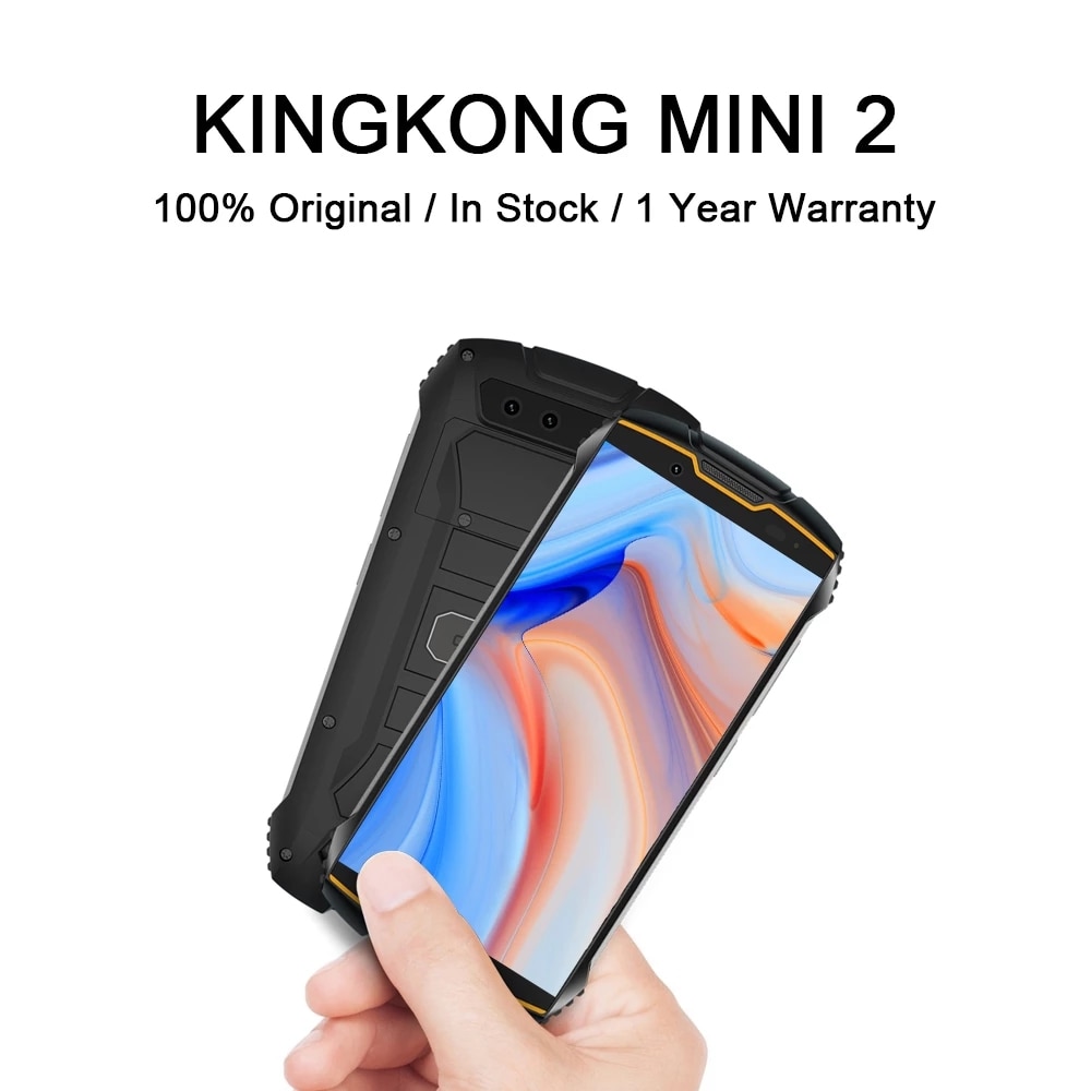 4'' Cubot Kingkong Mini 2 Rugged Smart Phone Waterproof Android 10 Dual Sim 3000mAh Mini Mobile Phone 3GB+32GB 13MP Camera