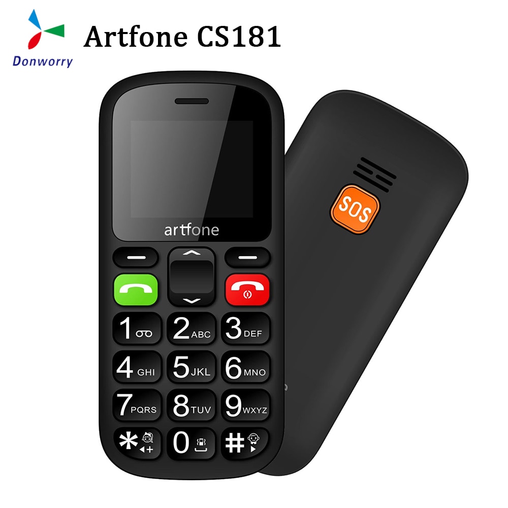 Big Button Mobile Phone for Elderly Artfone CS181 Upgraded GSM With SOS Button Talking Number and Torch New Cellphone 2G