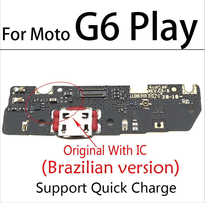 50Pcs/Lot, Original New For Motorola moto G6 play USB Charger Charging Port Micro Dock Connector Flex Cable Board Repair Part