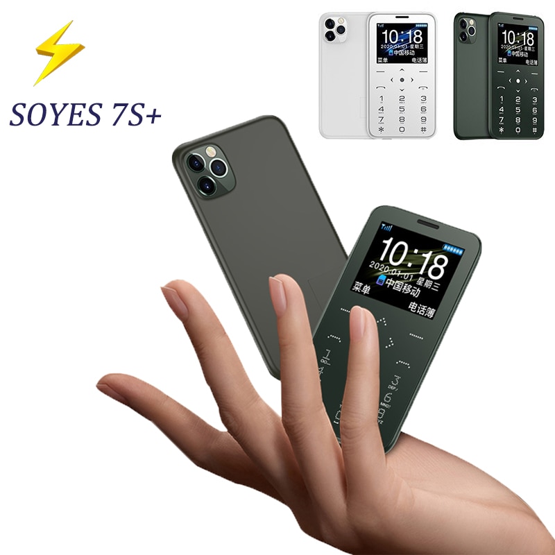 Soyes 7S+ Mini Mobile Phone Card Phones 1.5" Display with HD Camera Student Portable Mini Pocket Kids Mobile Phone Bluetooth