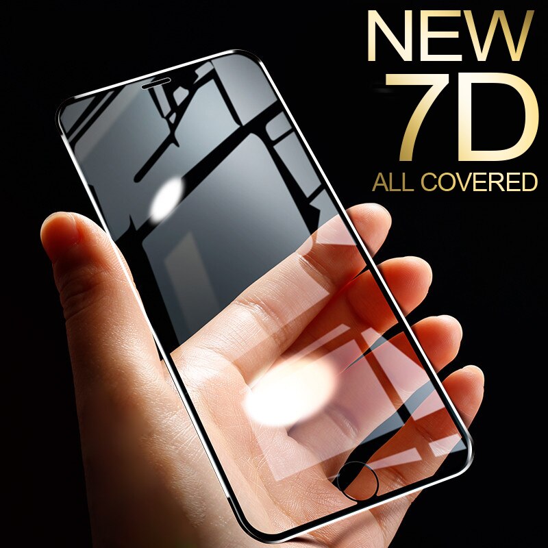 7D Aluminum Alloy Tempered Glass For iPhone 6 6S 7 Plus Full Screen Protector Protective On The For iPhone X Xs 11 Pro Max Xr SE