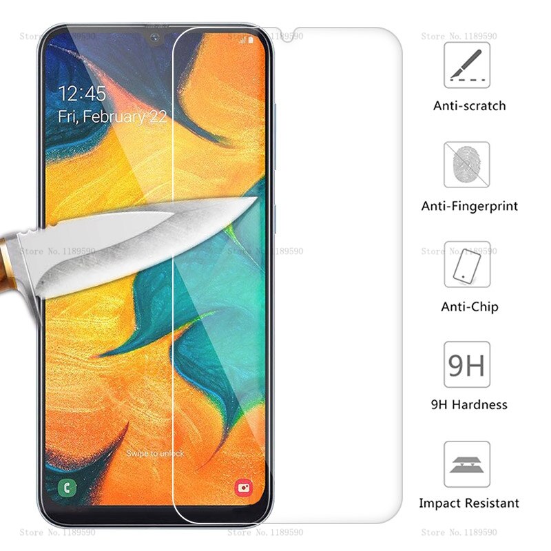 Tempered Glass For Samsung Galaxy A30 A50 Screen Protector 9H Safety Protective Film On A 30 50 A70 A40 A60 M20 M30 A10 A51 A71