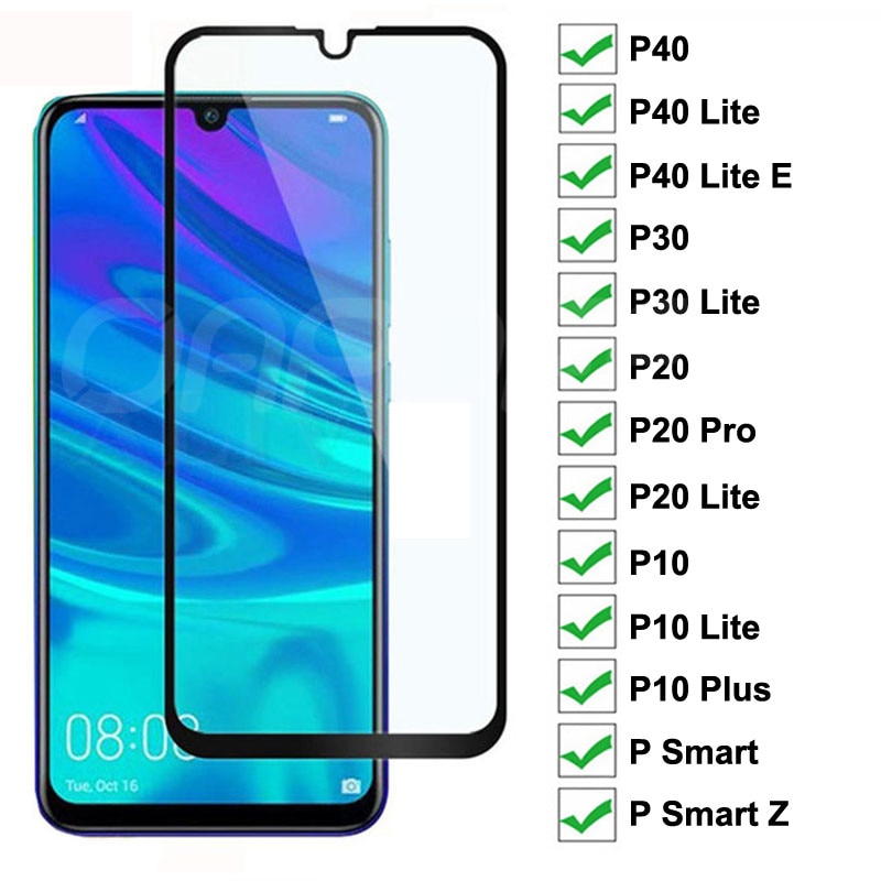 9D Tempered Glass For Huawei P40 P30 Lite E P Smart Z 2019 Screen Protector Protective Huawei P20 Pro P10 Lite Plus Glass Film