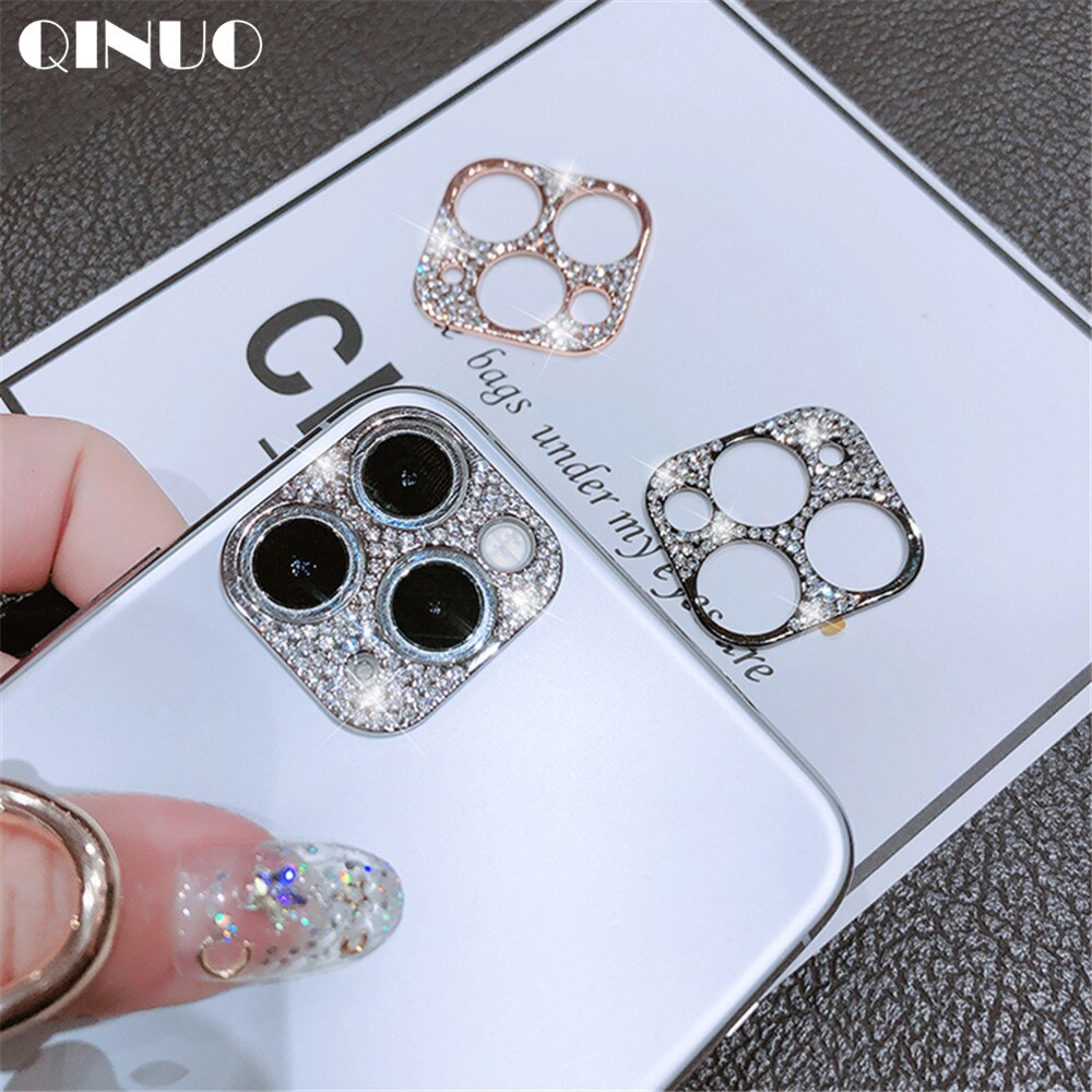 Diamond Camera Lens Protector Film For iPhone 11 12 Pro Max Glitter crystal Len Protector Cover For iPhone11 Pro Max Glass Cover