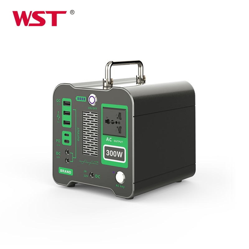 Portable Power Station 300W Lithium Battery Emergency Power Station Outdoor Solar Powered Generator 110V 220V Power Supply