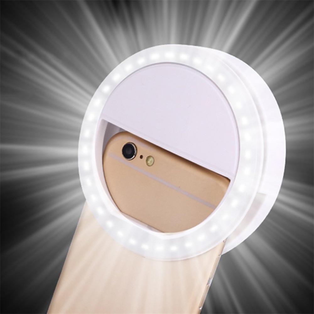 Dropshipping Selfie LED Ring Flash Light Portable Mobile Phone Lamp Luminous Clip For iPhone 11 Xiaomi Samsung A51 Phones