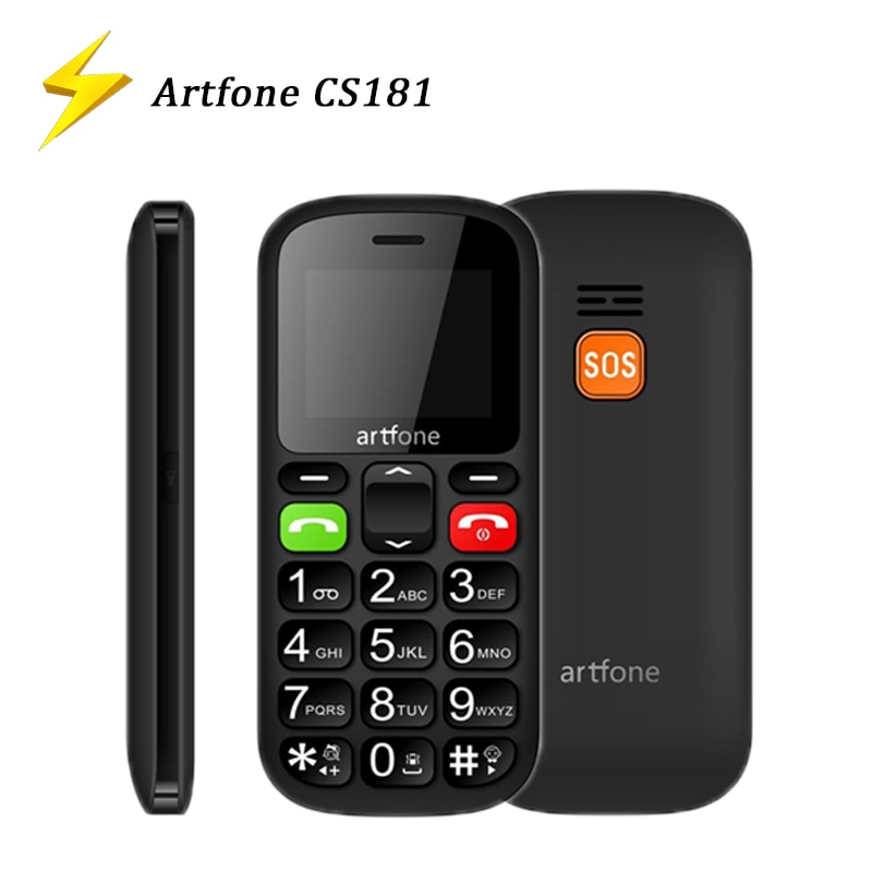 Big Button Mobile Phone CS181 For Elderly Artfone Upgraded GSM With SOS Button Talking Number and Torch New Cellphone 2G Phones