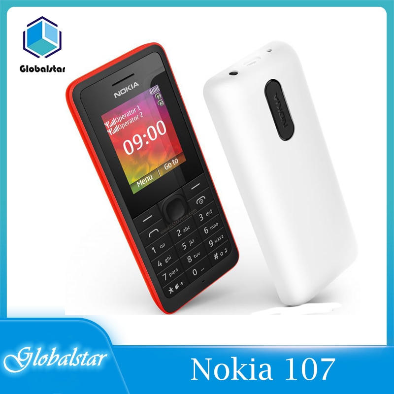 Nokia 107 Refurbished Original Nokia 107 FM Radio Dual SIM Cards Good Quality Unlocked Mobile Phone