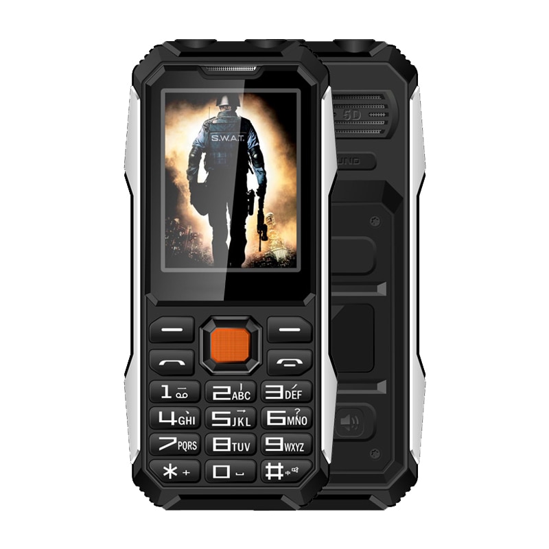 2.4" Dual Sim Shockproof Cellphones SOS MP3 video player camera recorder alarm cheap GSM featured mobile phones Russian Keyboard