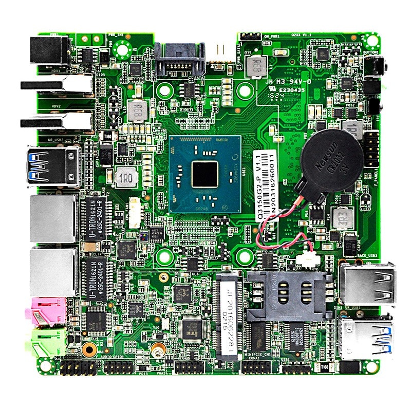 Q3150G2-P Industrial Control Motherboard USB2.0 Single Channel Supports 1 DDR3L1333/1600 Notebook Memory, Maximum 8GB