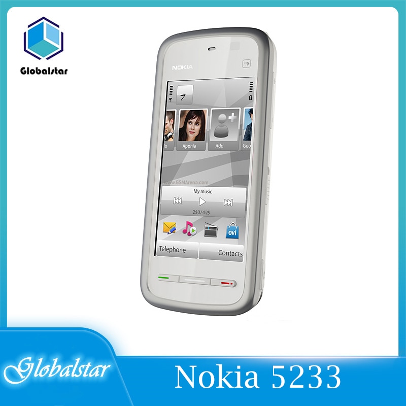 Nokia 5233 Refurbished Original 5233 Unlocked Nokia 5233 mobile phone black and white color for you choose Refurbished