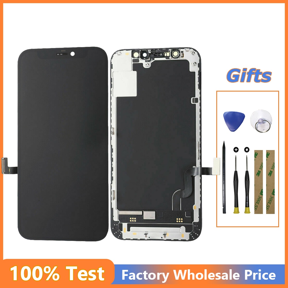 Original AMOLED LCD Dispaly For iPhone 12 Pro A2399 A2176 A2398 A2400 Touch Screen Digitizer Assembly+Tools