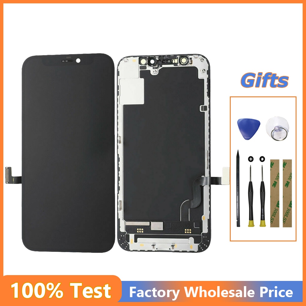 100% Tested Original AMOLED LCD Dispaly For iPhone 12 Pro Max A2411 A2342 A2410 A2412 Touch Screen Digitizer Assembly+Tools