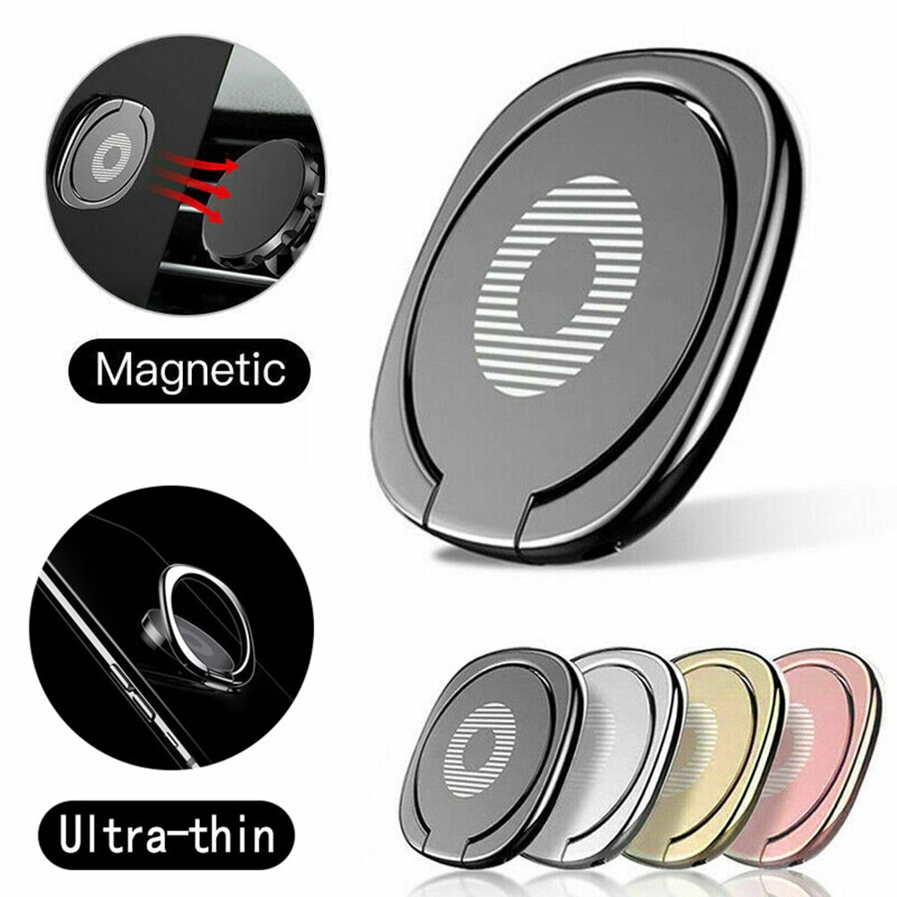 Finger Ring Holder Stand Magnetic Desktop Bracket 180° Rotating Smartphone Stand Support Round Phone Finger Stand Socket Holder