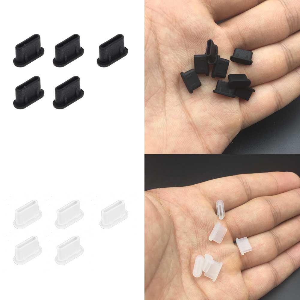 5Pcs Silicone Anti-Dust Type-C Tablet Phone Charger Interface Soft Plug Cover