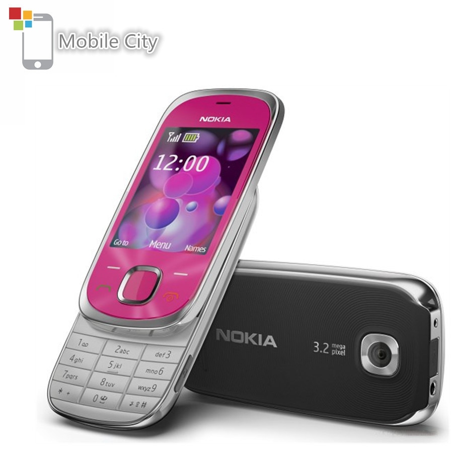 Unlocked Nokia 7230 Slide Mobile Phone FM JAVA MP3 Support English /Russian/Hebrew/Arabic Keyboard Used Cell Phone