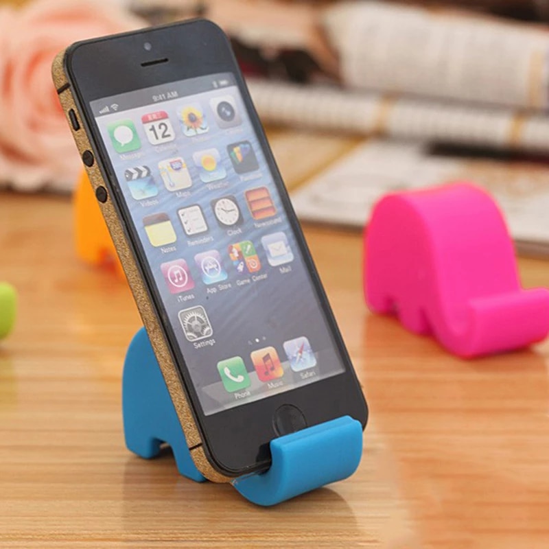 2021 Mobile Phone Holder Stand Mini Elephant Smart Phone Table Desk For iPhone For all Smfor phone Tablets Bracket