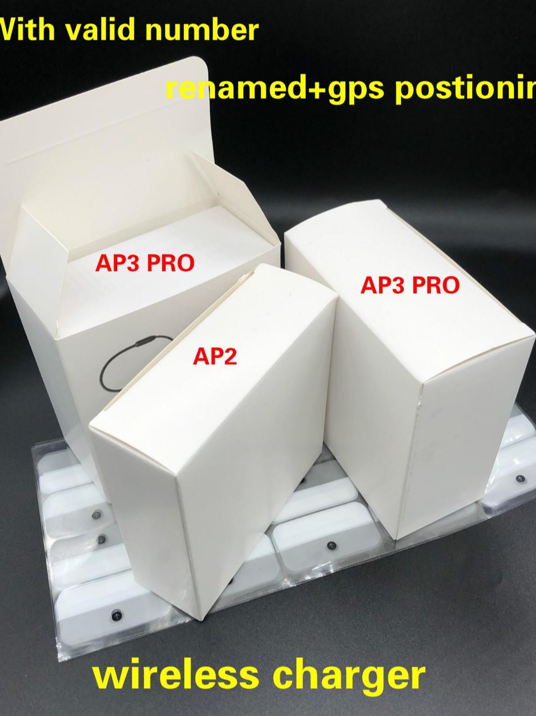 AP3 pro Wireless Charging Generation 3 AP2 Air2 sensor rename h1 chip Bluetooth Headphones auto paring pods 2 Earphones