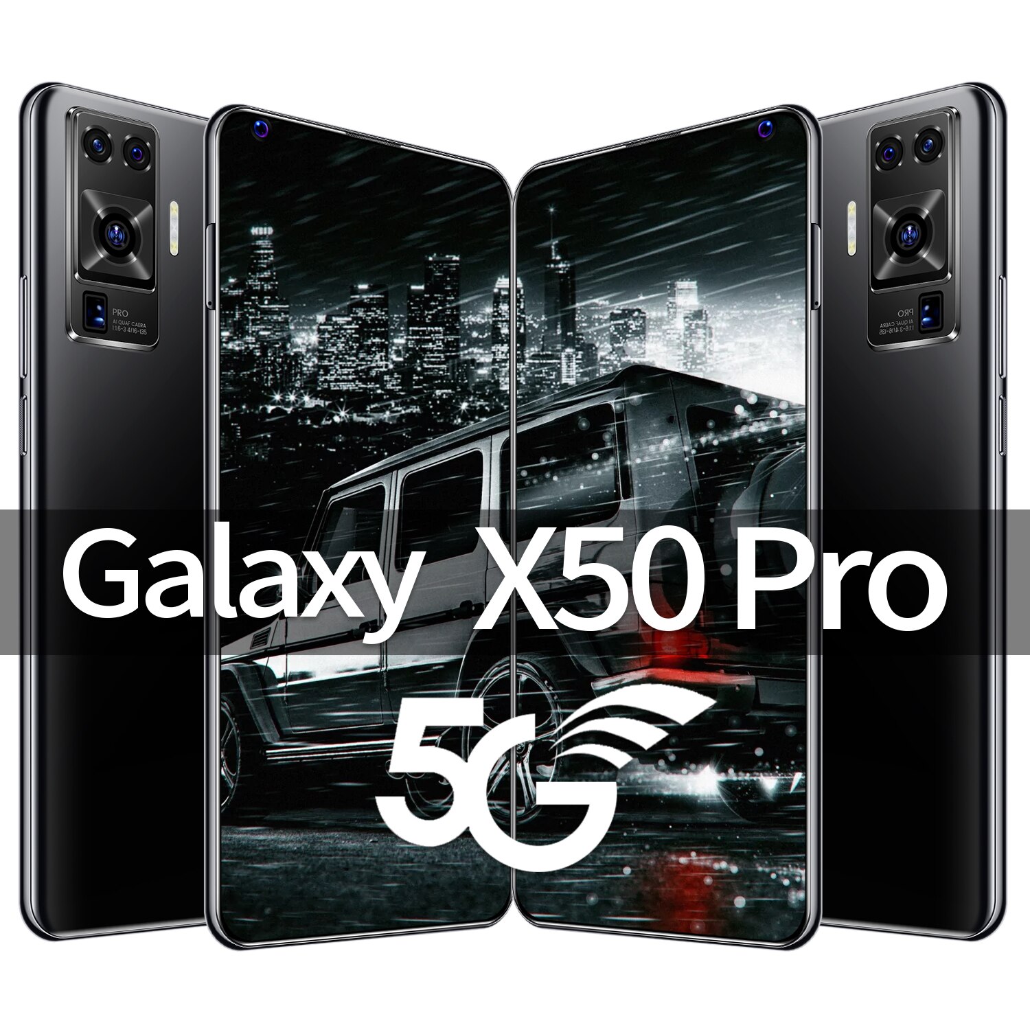 Newest 5G Galay X50 pro 12GB 512GB 7.3 Inch 4G LTE SmartPhone Hot selling Network Octa Core Cellphone 4 Camera Snapdragon 865