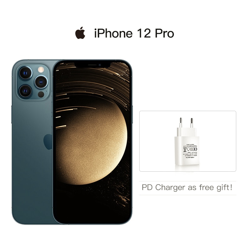 Unlocked Used iPhone 12 Pro/ iPhone 12 Pro Max 5G Smartphone 6.1''/6.7" XDR Display A14 Chip 12MP Triple Camera Mobile Phones