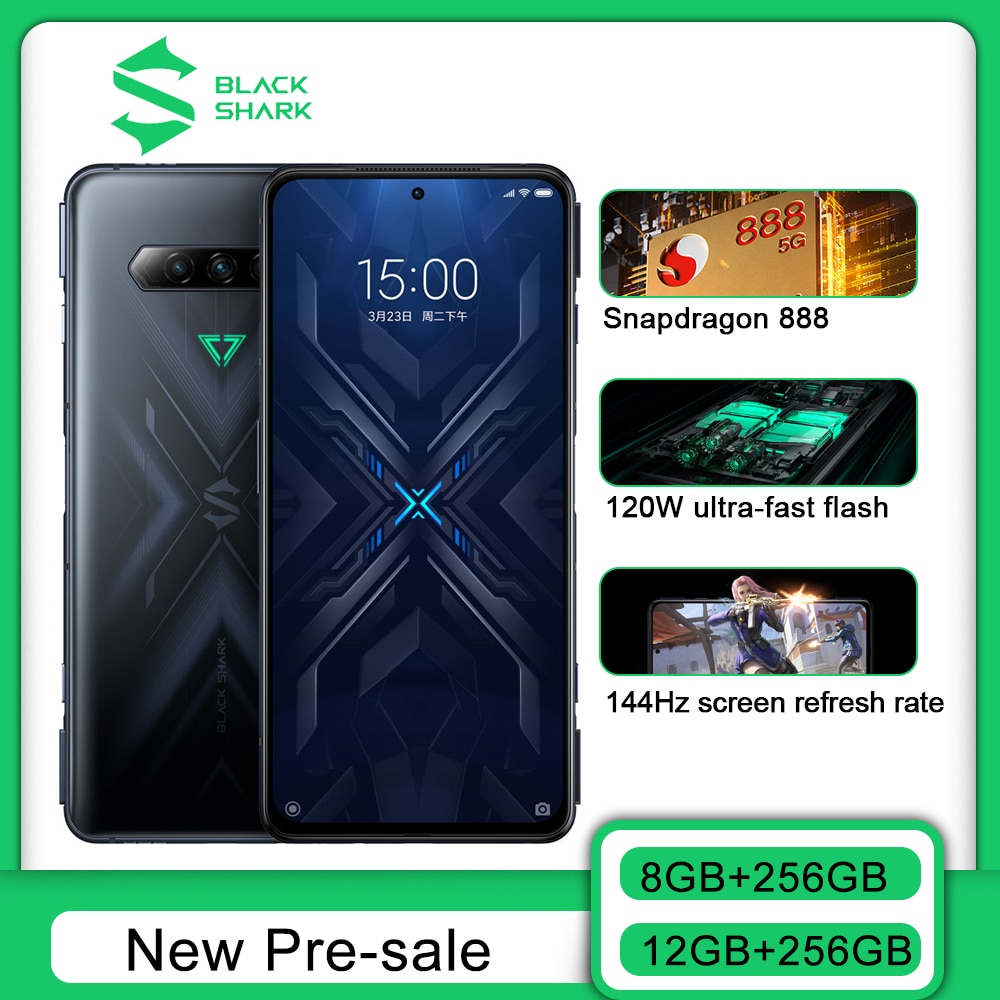 2021 New Pre-sale Black Shark 4 Pro 5G Gaming SmartPhone 6.67'' 144Hz AMOLED Snapdragon 888 Octa Core 120W Flash Charge