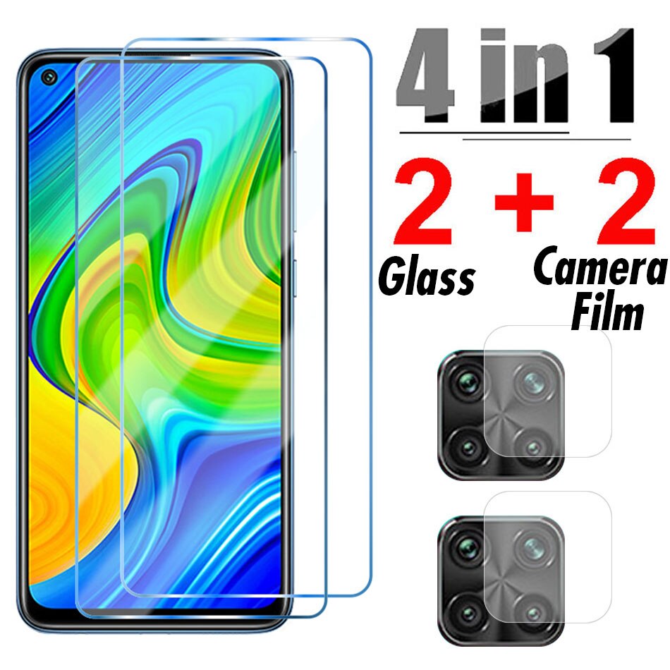 4in1 Protective Glass for Xiaomi Redmi Note 9 9S 8 8T 9T Pro Max Camera Screen Protector For Redmi 9 9C 9A 9AT 9i 8A Glass Film