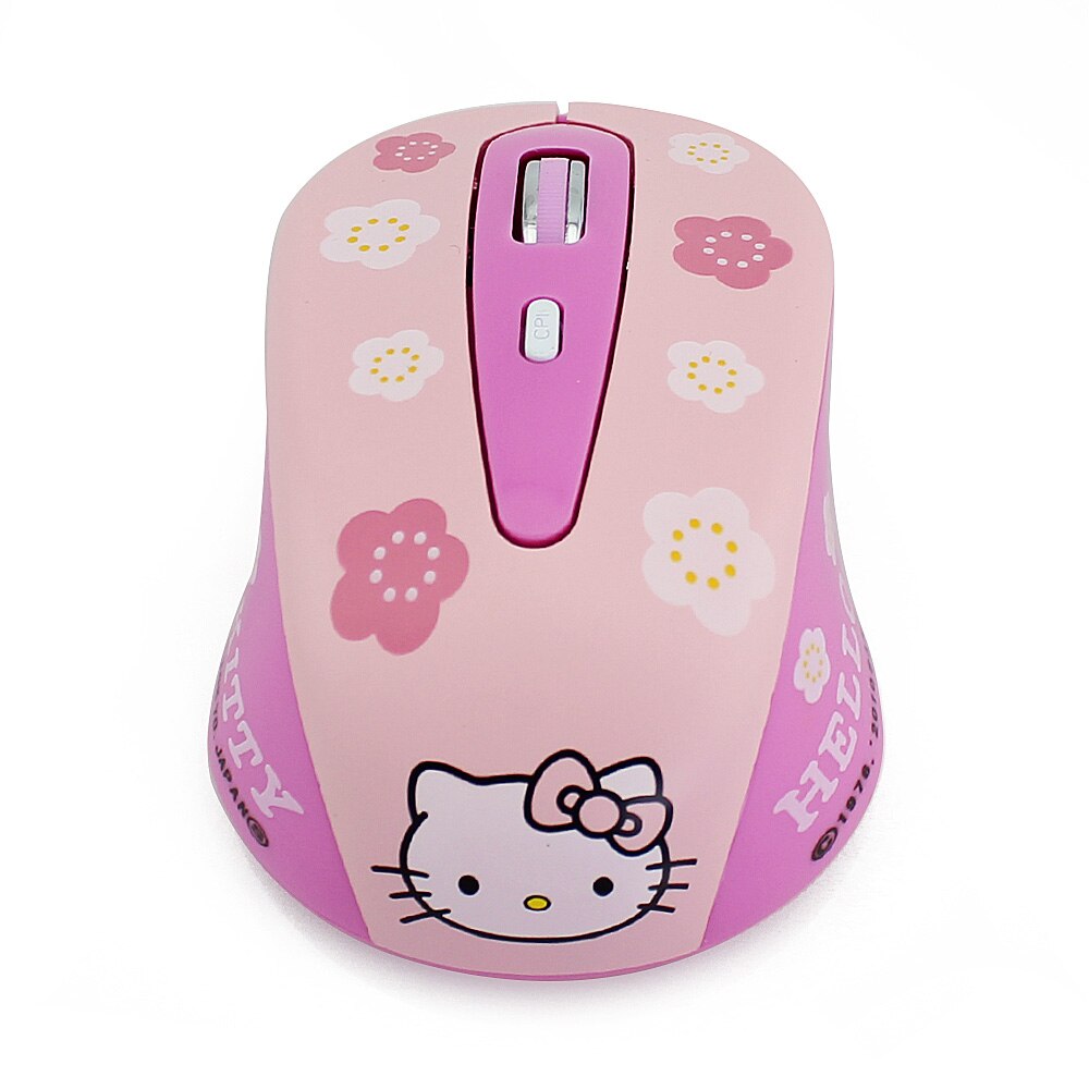 2.4G Wireless Computer Mouse Ergonomic Silent Creative Mause Hallo Kitty Cute Mice Girl Pink Gift For Laptop PC MAC Computer