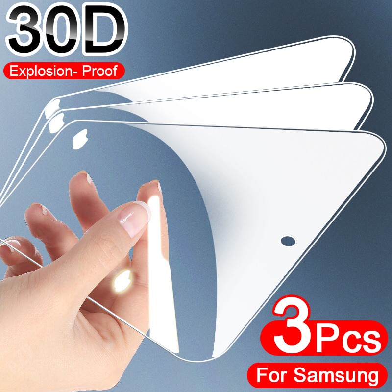 3PCS Tempered Glass on For Samsung Galaxy A50 A51 A71 Protective Glass For Galaxy A50S A40S A30S A90 A20E Screen Protector Film