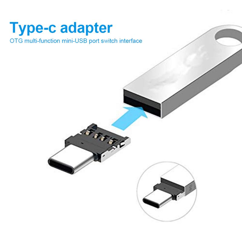 Portable Mini Type-C to USB Converter OTG Adapter U Disk Reader Adapter for PC Laptop Mobile Phones Accessories