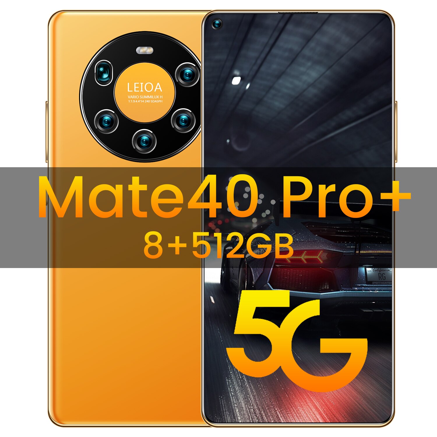 New HUAWE Mate40 Pro+ 12GB 512GB 6800mAh 7.3Inch Global Version 5G Smartphone Full Screen Deca Core 4G LTE Network Mobile Phone