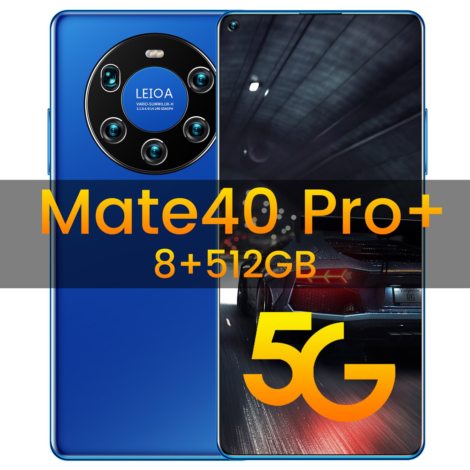 Mate40Pro+ 12GB+512GB Deca Core 7.3 Inch DH+ 1440*3040 5G Smartphones Global Version 6800mAh Andriod 10 Mobile Phone MTK6889