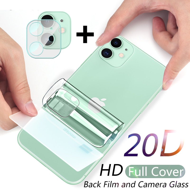 Full Cover Hydrogel Film For iPhone 11 12 Pro Max mini XR XS X Screen Protector Back Film iPhone 7 8 Plus Camera Tempered Glass