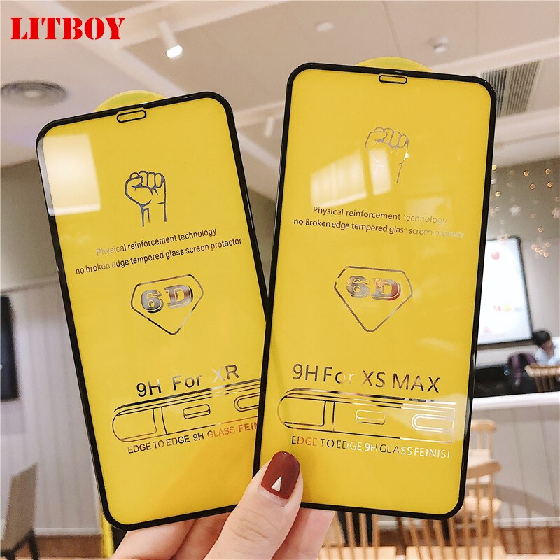 6D Full Cover Tempered Glass For iPhone 11 Pro 8 7 6 6S Plus X XS MAX iphone 7 8 x 12 Pro Mini screen protector Protective glass