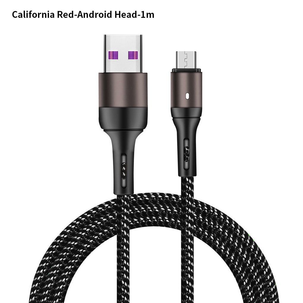 Charging Cable Nylon Braided Smart Data Cord USB Charger Wire Mobile Phone Accessory